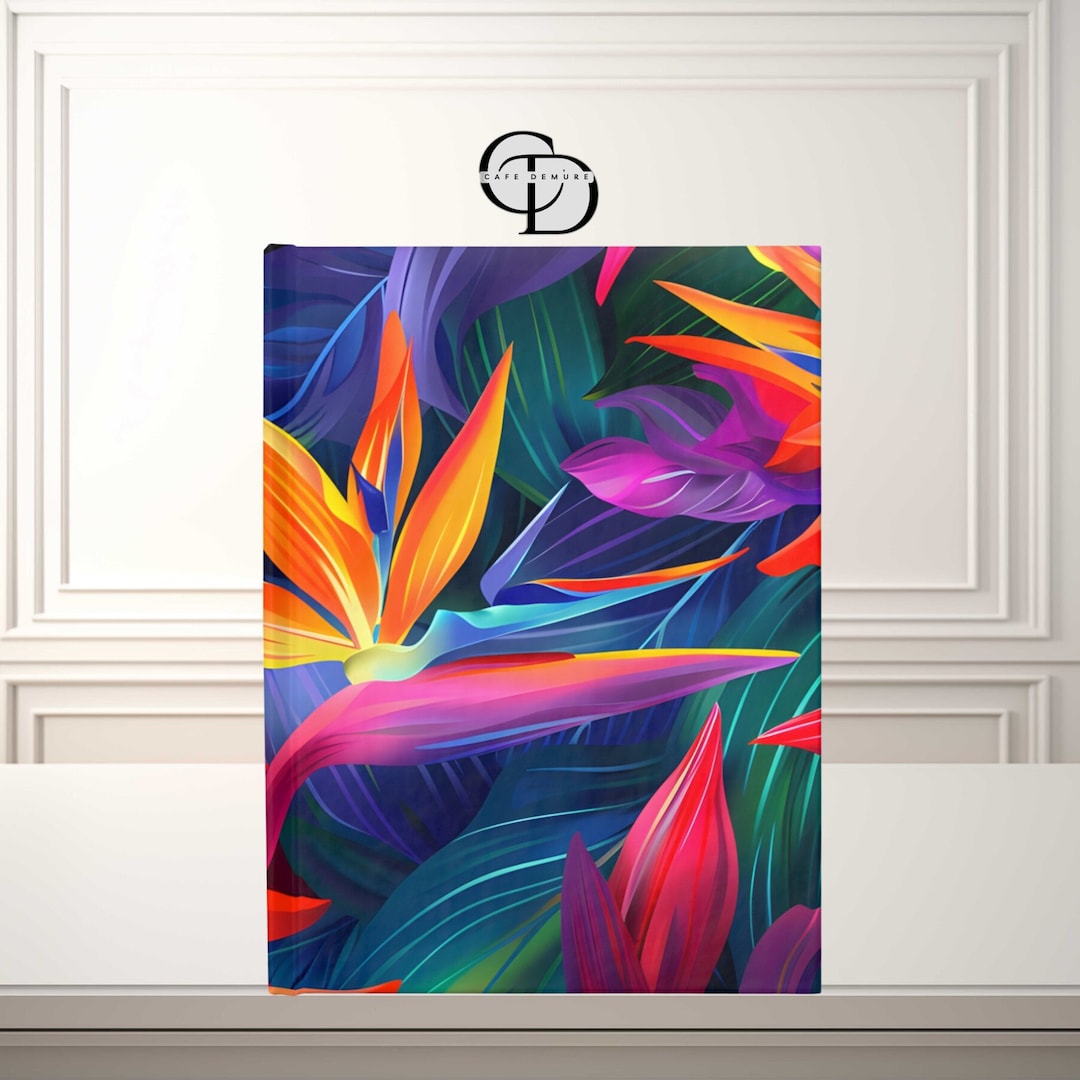 Vibrant Birds of Paradise Journal Translucent Background, Colorful ...