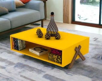 Minimalist coffee table, Storage coffee table, Wooden coffee table, Side table, End table, Modern Coffee Table, Rectangular coffee table