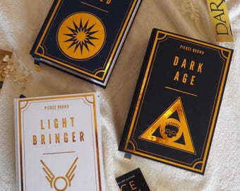 Red Rising Second Triology: Iron Gold, Dark Age & Light Bringer (Books 4-6) Rebind - Special Edition - Handmade