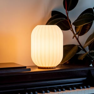 Lampada da tavolo Kokoro Snow Silk: stile giapponese, design unico