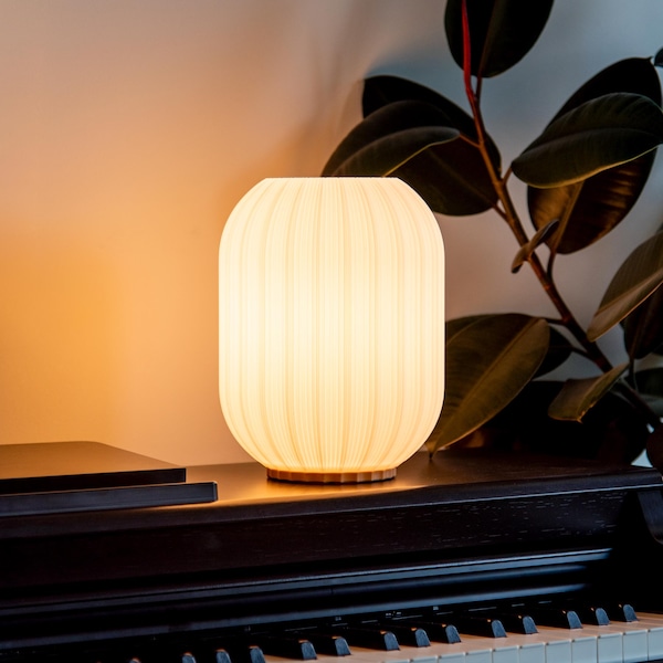 Lampada da tavolo Kokoro Snow Silk: stile giapponese, design unico
