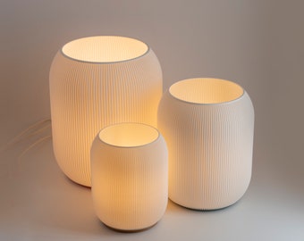 Aura Table Lamp: 3D Printed Minimalist Mood Light