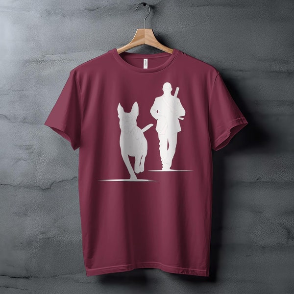 Bird Hunting Dog T-Shirt, Pointing Dog Silhouette, Bird Dog Lover Gift, Outdoor Adventures, Casual Wear