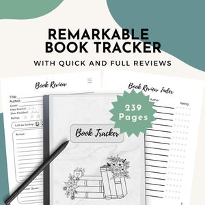 reMarkable Book Tracker PDF | 239 Pages | Instant Download