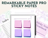 reMarkable Paper Pro sticky notes - hyperlinked notebook to organize your brain dumps