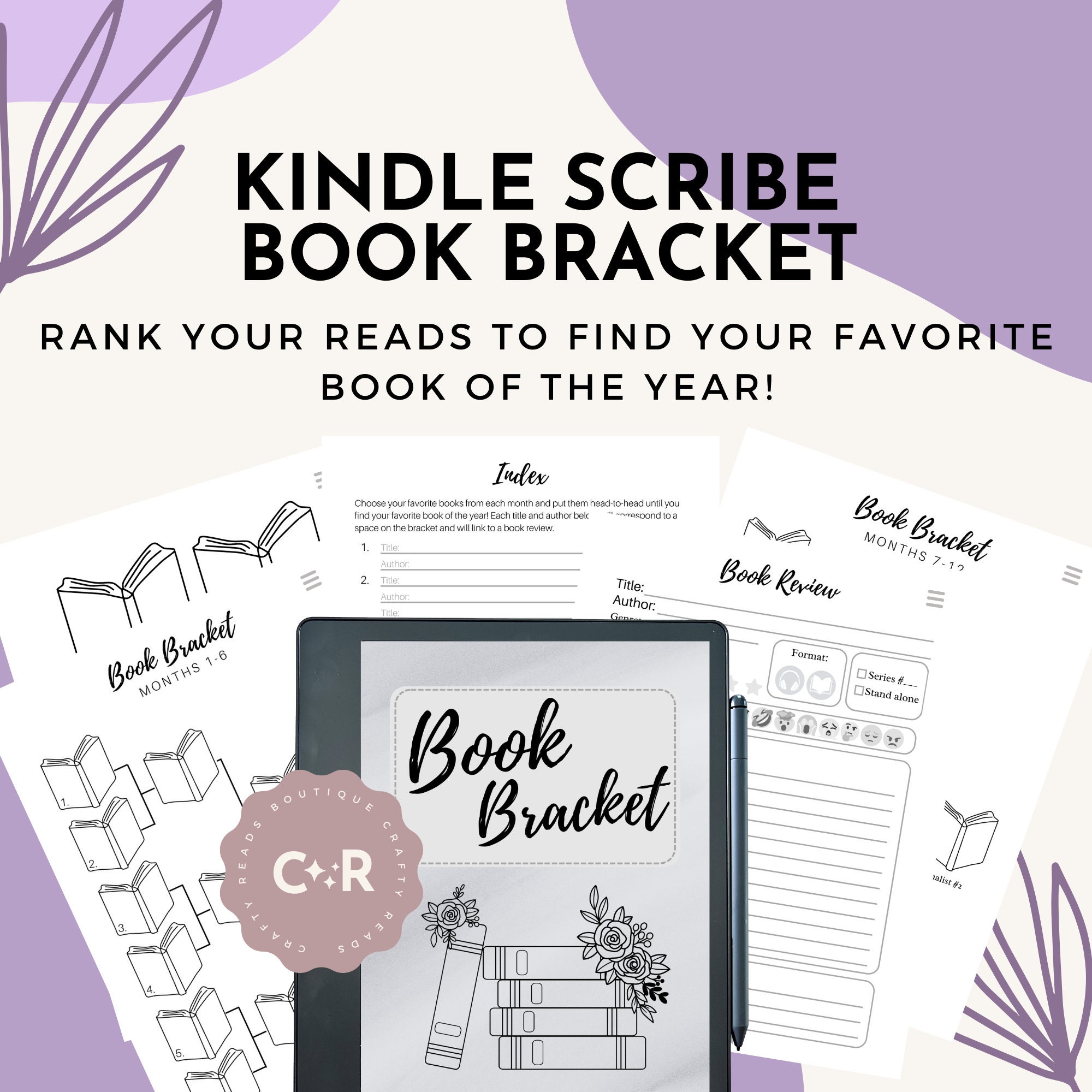 Ultimate Book Bracket for Kindle Scribe | Reading Journal | Book ...