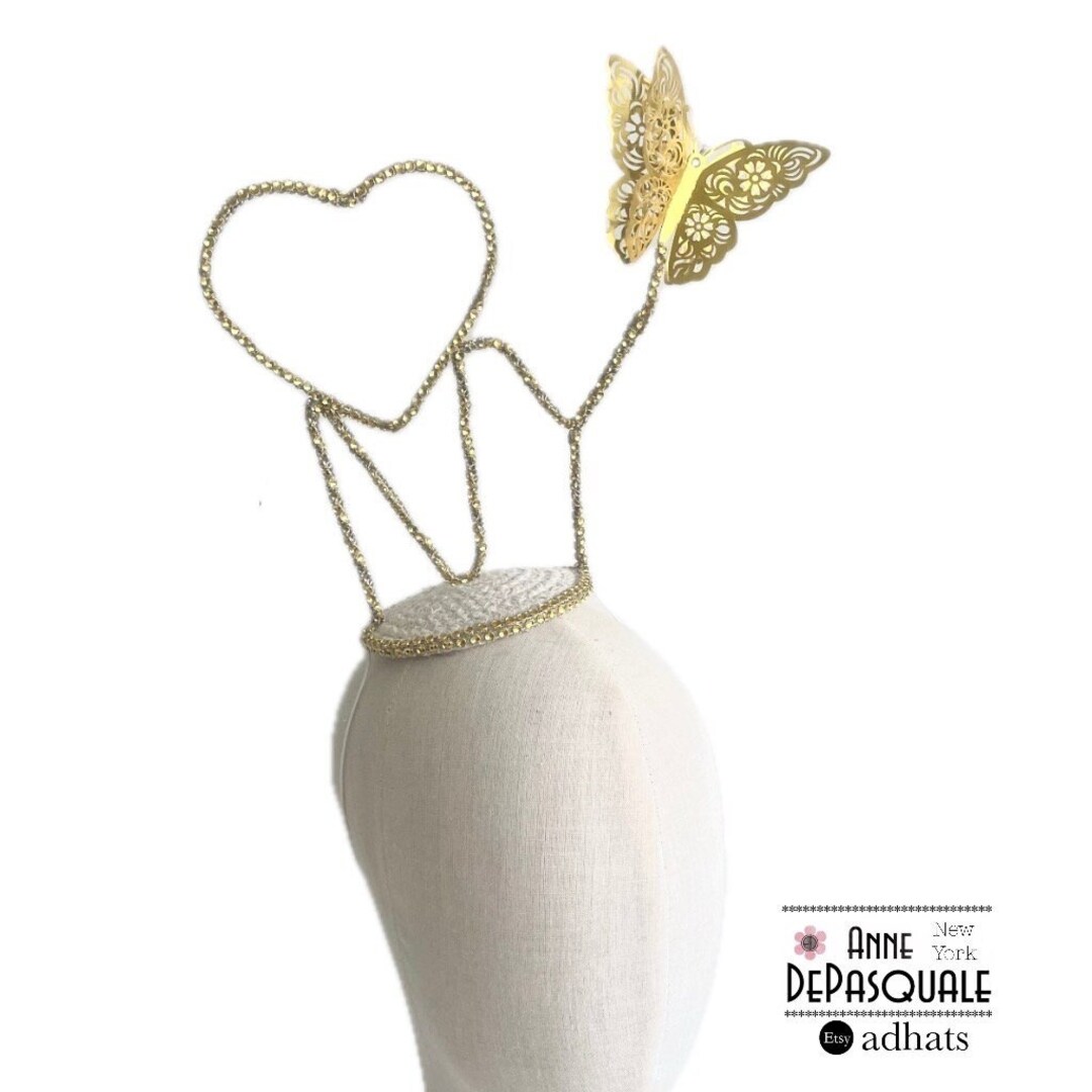 NYC Fascinator, Derby, Central Park Concervancy, Gold Headpiece, Ladies