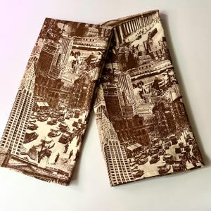 Vintage Style Head-scarf - Tea Towel, Handmade Gift, Manhattan New York