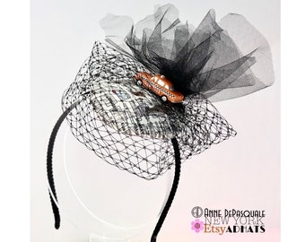 New York Veiled Fascinator, Derby, Ladies Luncheon, Tea party, Cocktail hat