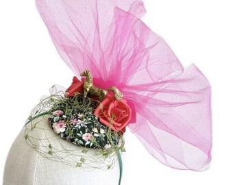 Horse Race Fascinator, Derby, Preppy, Polo Match, racing hat