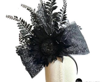 Black Goddess Headpiece, Gothic Halloween Crown