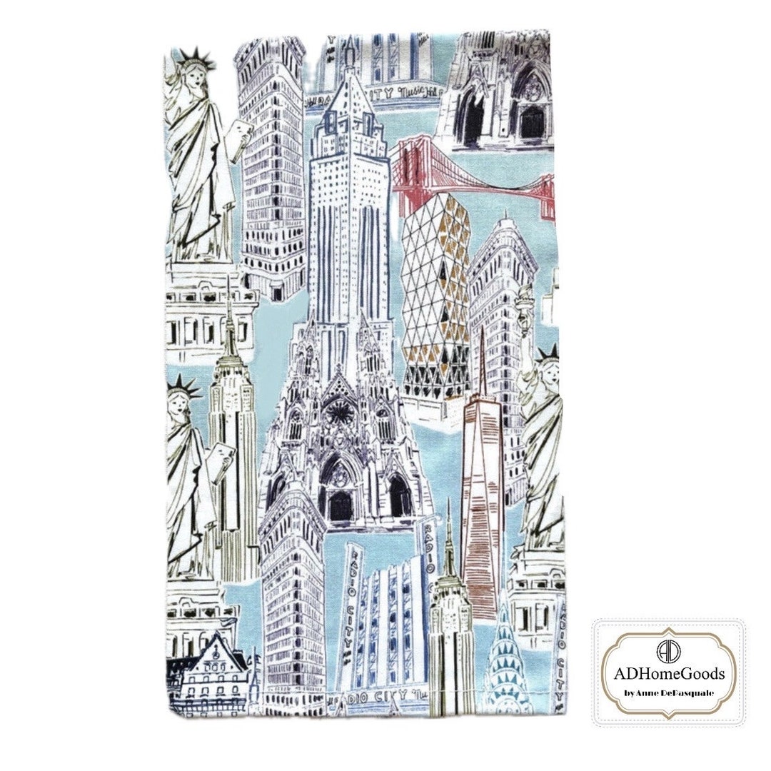 NYC Tea Towel, New York Housewarming Gift, Keepsake Hand Towel, One of