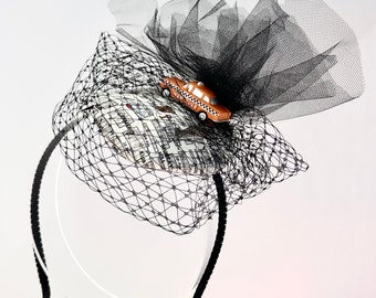 New York Veiled Fascinator, Derby, Ladies Luncheon, Tea party, Cocktail hat