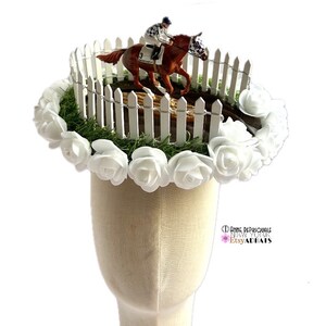 Horse Race Fascinator, Derby Hat, Triple Crown Winner Racing theme hat