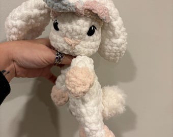 Bonnie the Bunny Crochet Plushie/Easter Bunny Lovey/Baby Nursery/Easter Basket Gift for kids/Birthday Gift