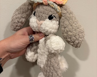 Bonnie the Bunny Crochet Plushie/Easter Bunny Lovey/Baby Nursery/Easter Basket Gift for kids/Birthday Gift