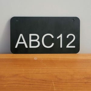 Custom ATV/UTV License Plate: Durable Inset Lettering