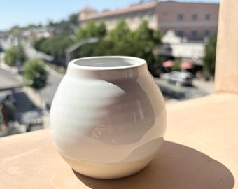 Handmade Pearl White Bud Vase