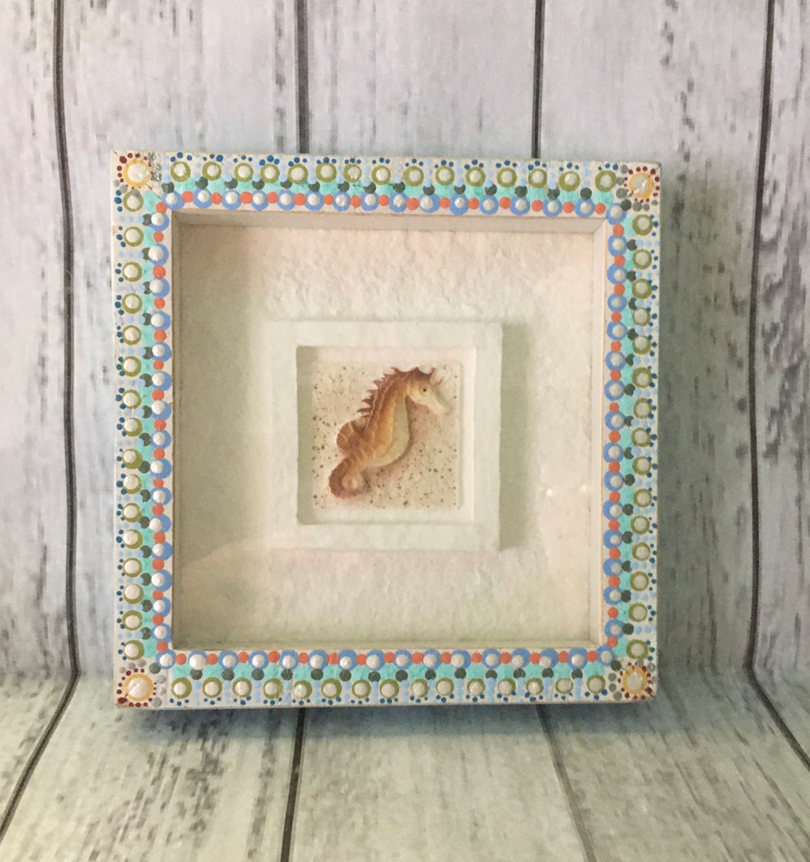 Beach Ocean Shadow Box Art Wall Hangings Set 2 Upcycled Etsy