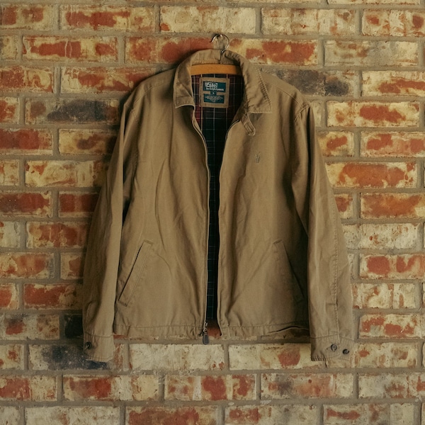 Vintage, Flannel-lined, Men's Polo Ralph Lauren Kaki Jacket Size Large