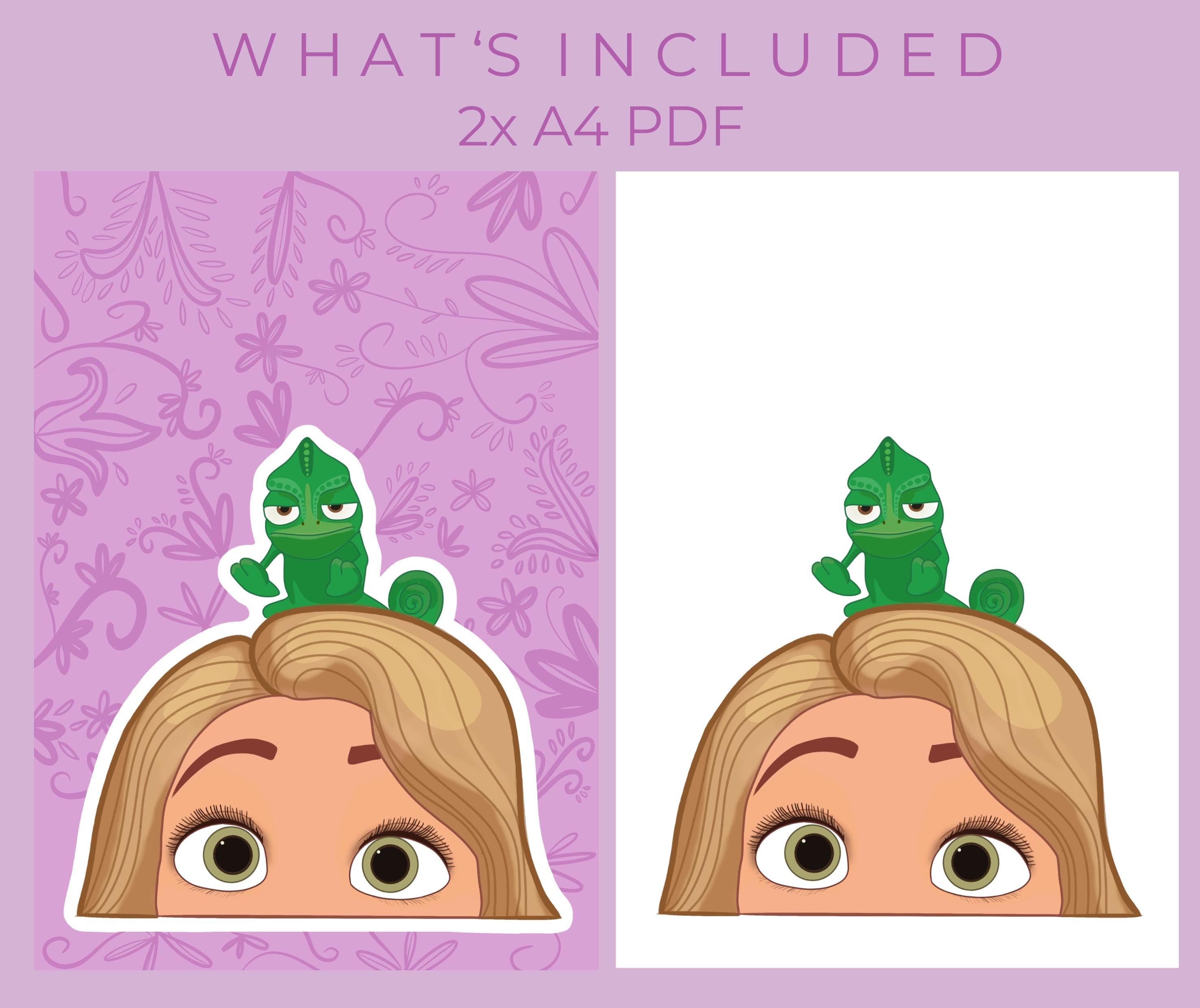 Pascal and Rapunzel, Tangled, Digital Sticker, PNG, PDF, SVG