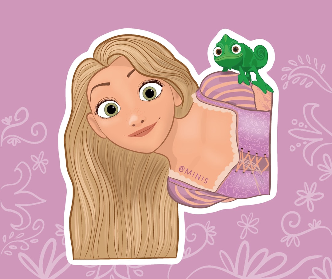 Rapunzel and Pascal Tangled Digital Sticker, Png, Pdf - Etsy