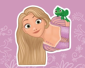 Rapunzel and Pascal Tangled Digital Sticker, Png, Pdf - Etsy