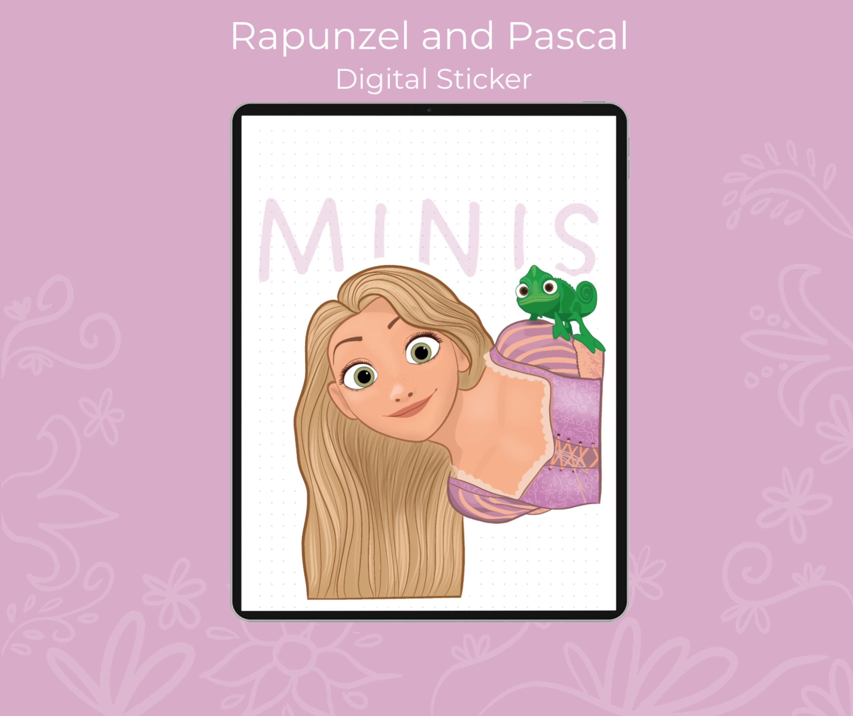 Rapunzel and Pascal Tangled Digital Sticker, Png, Pdf - Etsy