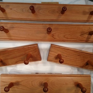 36 inch Shaker Peg Rail with 5 Shaker Pegs solid Maple wood made in US