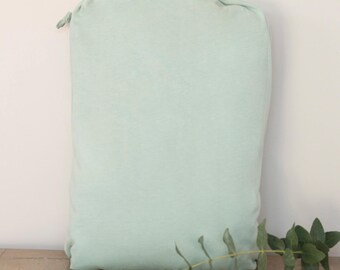 Juego de sábanas de algodón en color verde, Sábanas cómodas para todo el año, Sábanas portuguesas suaves y fáciles de cuidar