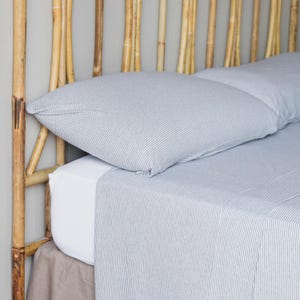 Funda de almohada de rayas grises, Funda cómoda y suave para todo el año