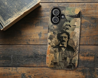 Edgar Allan Poe Collage iPhone Case: Gothic Literature, Raven & Nevermore