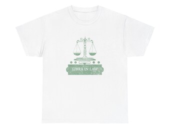 Libra Lawyers Tee, T-shirt for Men and Women | Stylish and Comfortable Round-Neck with Short-Sleeves | Plain-Regular Fit