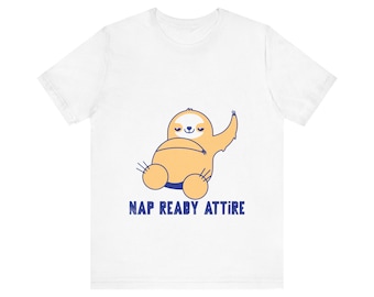 Nap Ready Attire T-shirt for Men and Women | Stylish and Comfortable Round-Neck with Short-Sleeves | Plain-Regular Fit