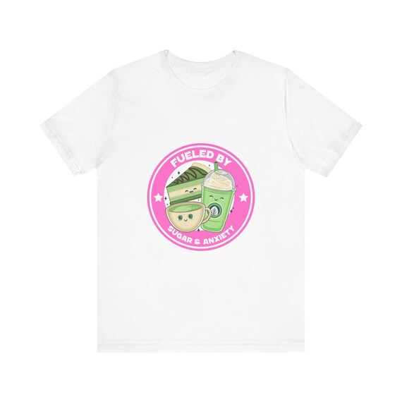 Fueled by Caffeine and Anxiety, Stress T-Shirt for Men and Women | Stylish and Comfortable Round-Neck with Short-Sleeves