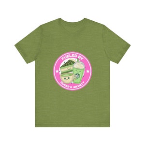 Fueled by Caffeine and Anxiety, Stress T-Shirt for Men and Women | Stylish and Comfortable Round-Neck with Short-Sleeves image 2