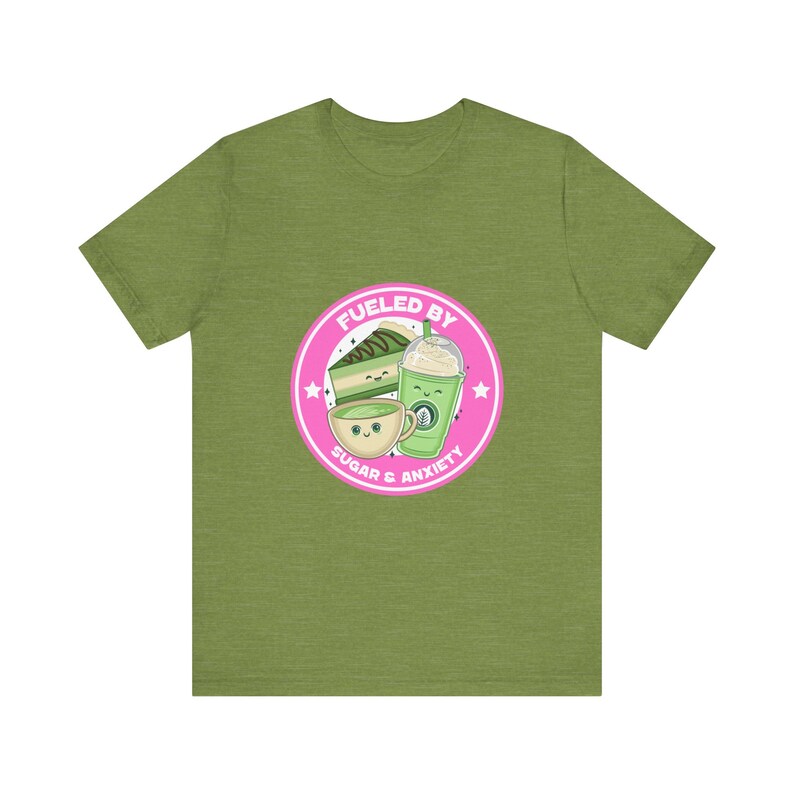 Fueled by Caffeine and Anxiety, Stress T-Shirt for Men and Women | Stylish and Comfortable Round-Neck with Short-Sleeves image 2