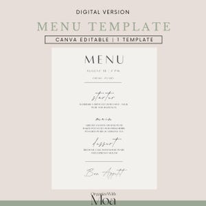 Menüflieger, Essen Flyer Vorlage, Essen Menüvorlage, Business, Klassisches Essen Menüvorlage, Essen Menü Flyer, Canva Menü Vorlage, Minimalismus