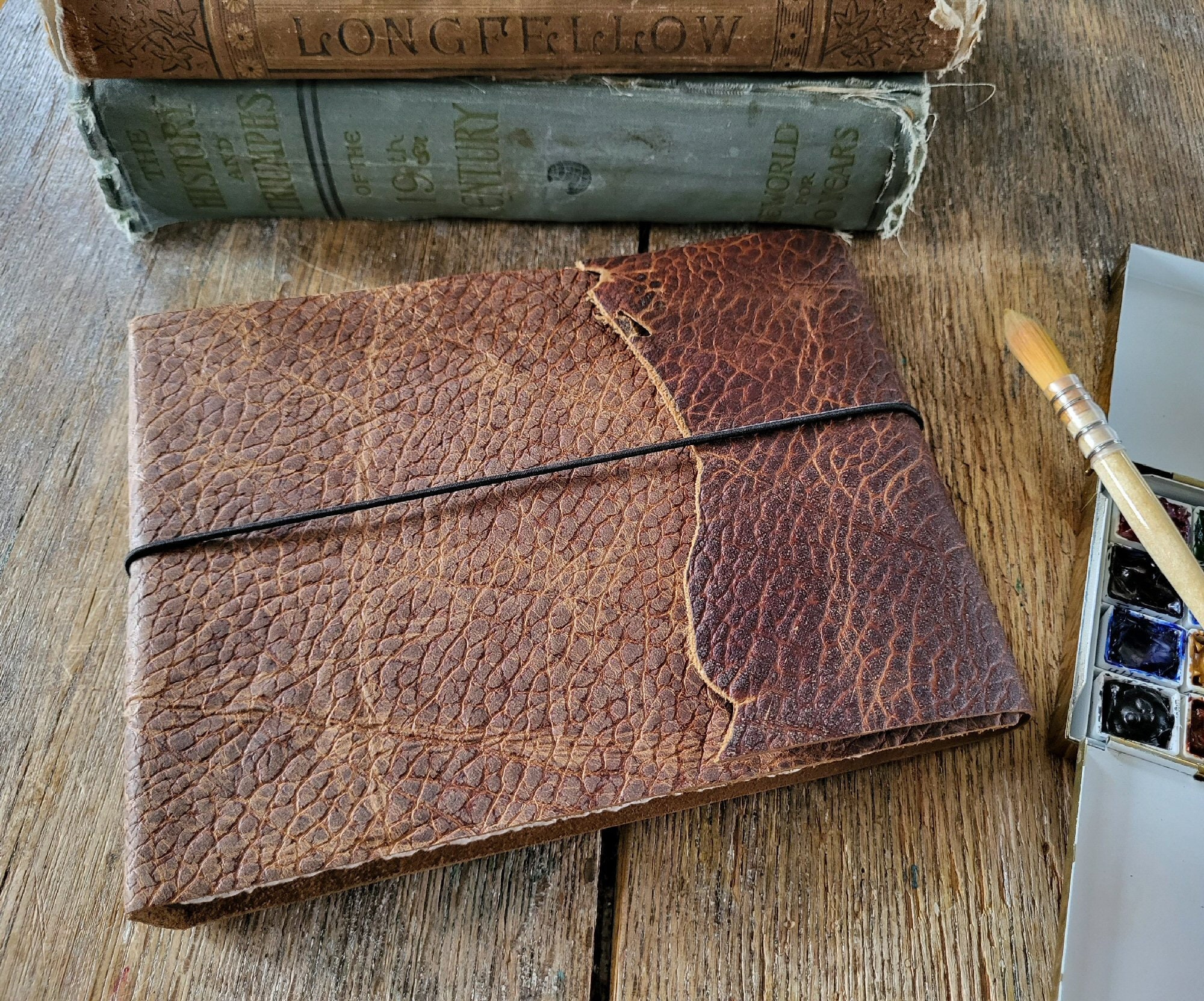 Leather-bound Camarilla Journal / Sketchbook Brown