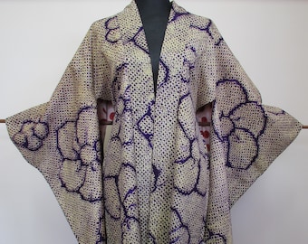 Shibori haori vintage de seda