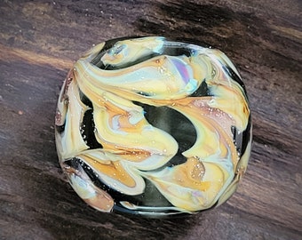 Silk Flowers Art Glass Lampwork Focal Bead