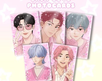 Saja Boys Kpop Demon Hunters Photocards | Pre-Order Fanmade Kpop Merch Kawaii Anime Notepads Kpop Fan Gift Cute Korean Aesthetic Stationery