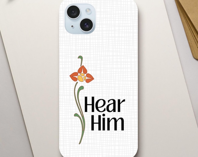 Hear Him iPhone Case - Art Deco Inspired Christian Design - Perfect Gift for Believers and Missionaries