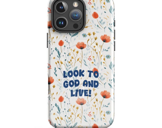 Look to God and Live phone case - MagSafe® tough case for iPhone®