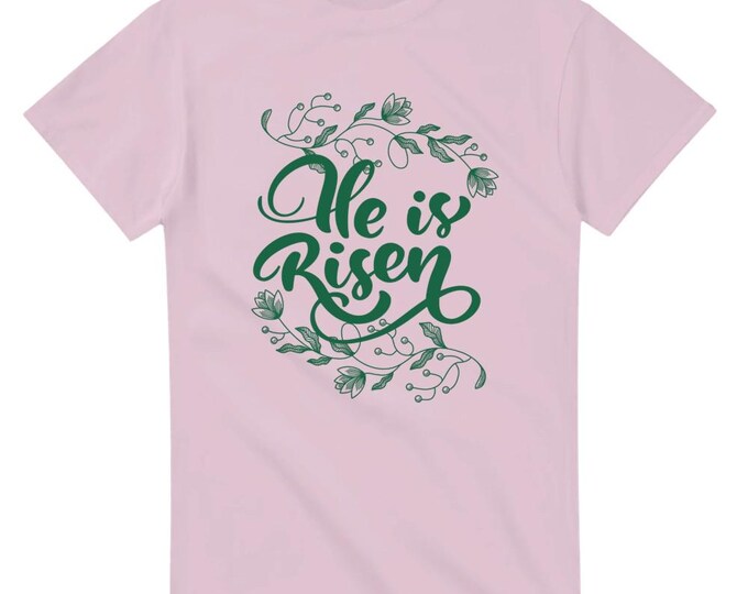 He is Risen T-Shirt | Easter Christian Tee | Jesus Lives Cotton Shirt
