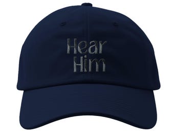 Hear Him Cap - Christian Apparel | Faith and Guiding Message | Perfect Gift for Young Adults & Missionaries