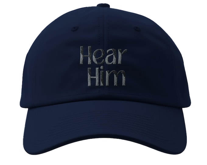 Hear Him Cap - Christian Apparel | Faith and Guiding Message | Perfect Gift for Young Adults & Missionaries