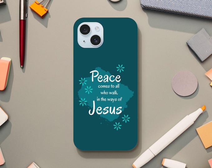 Peace in Life: Inspirational Jesus iPhone Case - Faith and Hope Message