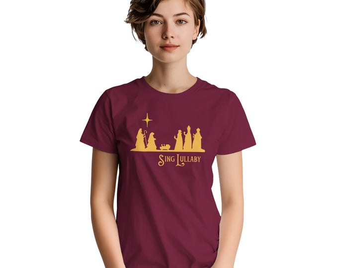 Sing Lullaby Nativity T-Shirt - Christmas Cheer - Celebrate the Birth of Jesus