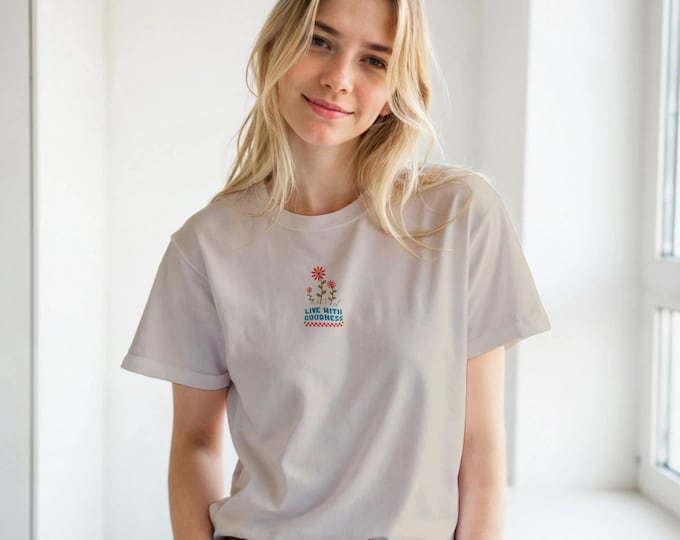 Live with Goodness T-Shirt - Positive Vibes, Motivational Message, Spiritual Awakening